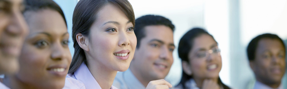 Diverse business professionals